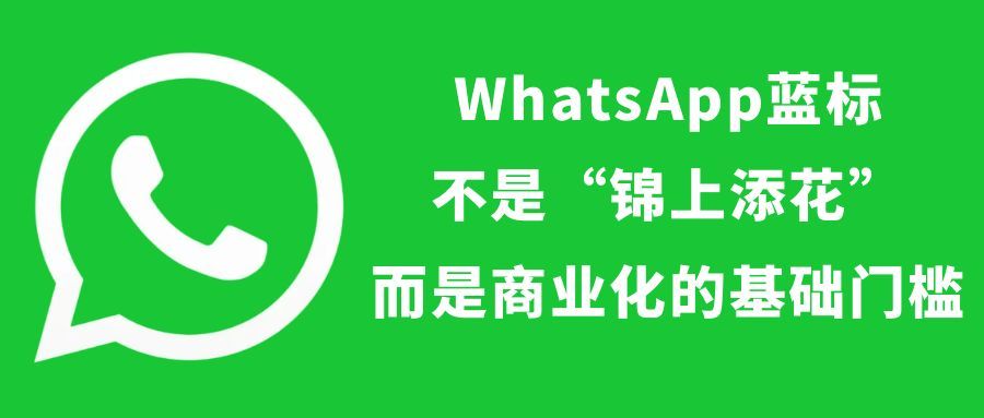 WhatsApp蓝标有啥作用？怎么申请？全流程解析！